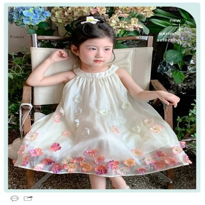 Ethereal Cream Organza Petal Dress