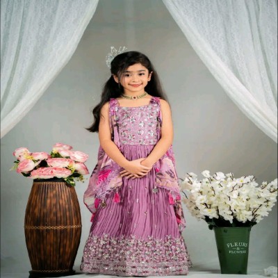 Lavender Floral Handwork Kids