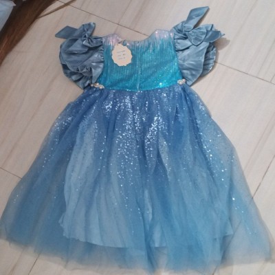 Frozen Blue Sequined Princess Party Gown