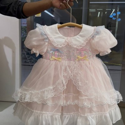 Pastel Pink Princess Baby Girl Dress