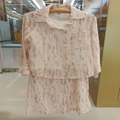 Dusty Pink 2-Piece Tie-Dye Shirt & Trousers