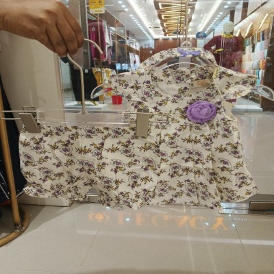 Floral Print Flutter-Sleeve Top, Bloomer Shorts