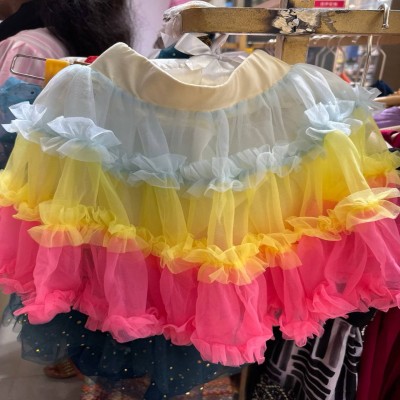 Rainbow Ombre Layered Tulle Tutu Dress