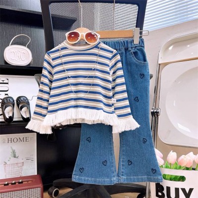 Girls' Striped  Western Set