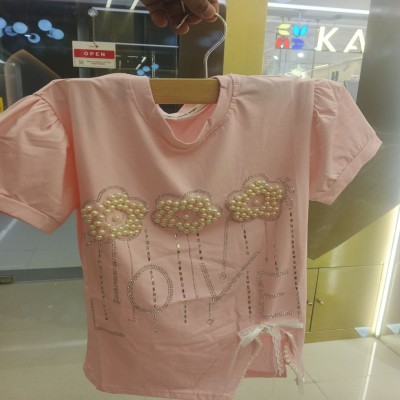 Pearl Blossom "LOVE" Embellished Top