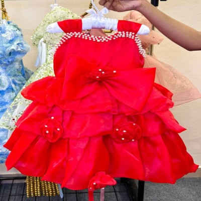 Minnie Mouse Print Organza Frock