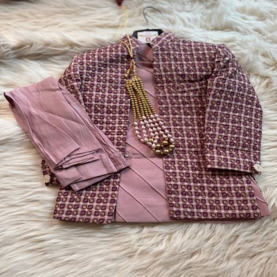 Little Maharaja Mauve Sherwani Set