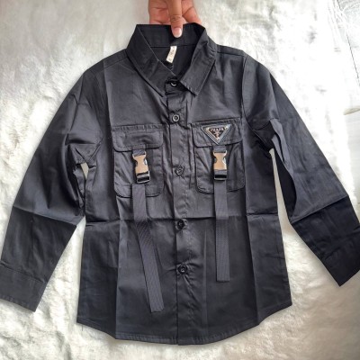Prada   Kids Black Cargo Shirt