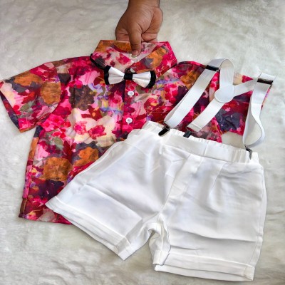 Little Gentleman Floral 4-Piece Suit Set