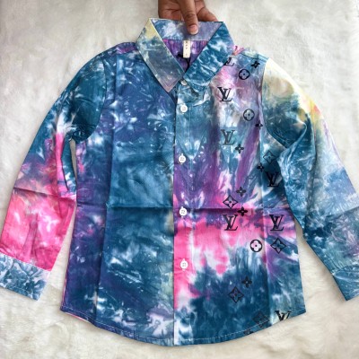 Kids Designer Tie-Dye Monogram Shirt