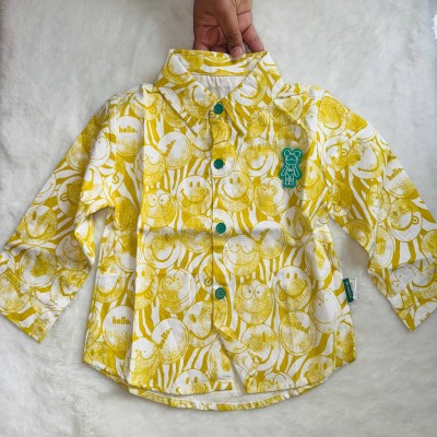 unny Yellow Teddy Bear Full-Sleeve Shirt for Baby Boys