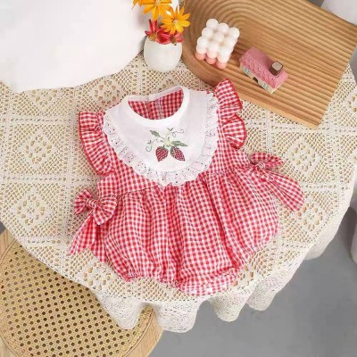 Adorable Red Gingham Romper