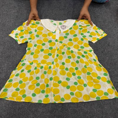  Sunny Lemon Polka Party Dress 