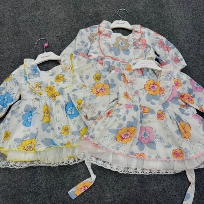 Charming Floral Print Baby Frock