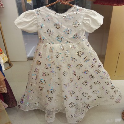 Pearl White Holographic Sequin Party Gown