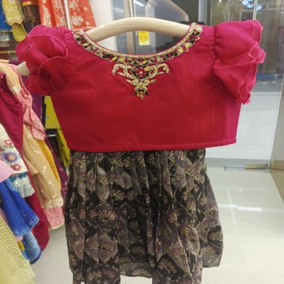 Crimson Rose Ethnic Fusion Set
