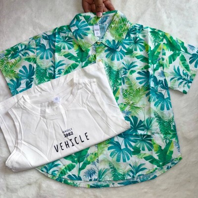 Kids Tropical Palm Leaf Shirt