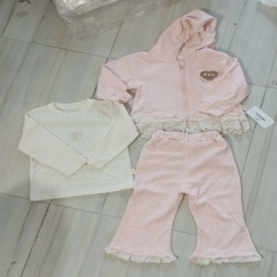 Pink Hooded 3-Piece Winter Outfit Set with Ruffle