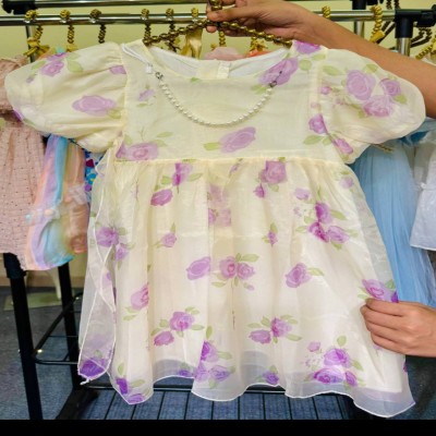 Pastel Floral Muslin Frock
