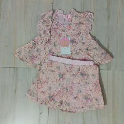 Floral Ruffle Sleeve Top & Matching Shorts