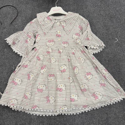 Hello Kitty Striped Cotton Frock