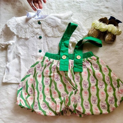  Baby Girl Koala Green Suspender Dress Set