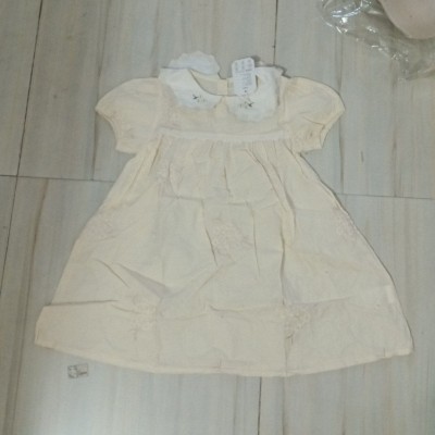 Embroidered Vintage-Style Cream Cotton Party