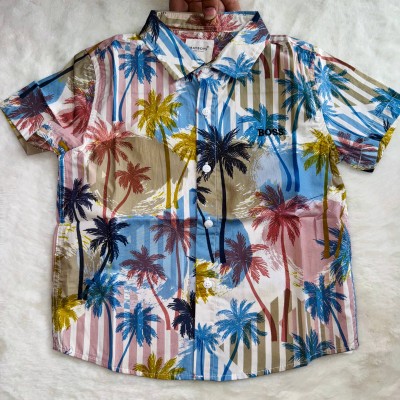 Kids BOSS Tropical Palm Tree Shirt