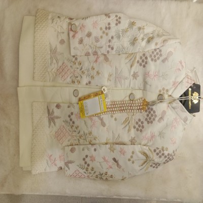 Ivory Floral & Bird Embroidered Sherwani Set