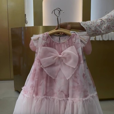 Pink Marble Print Princess Tutu Dress