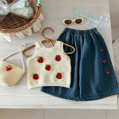 Strawberry Knit Summer Set