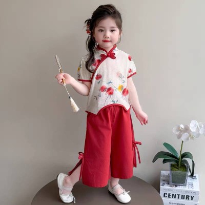 Adorable Floral Chinese Cheongsam Set
