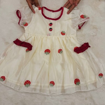  Strawberry Chiffon Dress