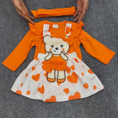Baby Girls' Teddy Bear Heart Dress