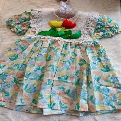  Spring Tulip Floral Smocked Dress for Girls