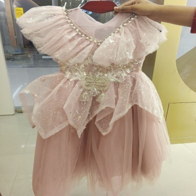 Rose Blush Pearl & Ruffle Majestic Gown